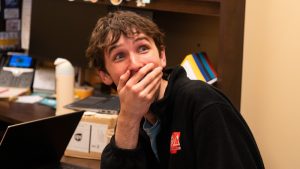 Josh Donaldson learns he's been selected for the Truman Scholarship.